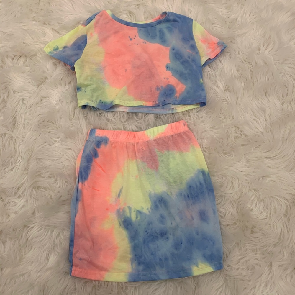 SHEIN two piece tie-dye set